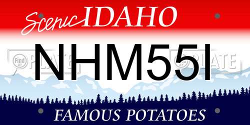 NHM55I Idaho License Plate