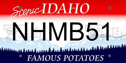 NHMB51 Idaho License Plate