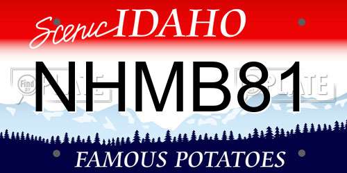 NHMB81 Idaho License Plate