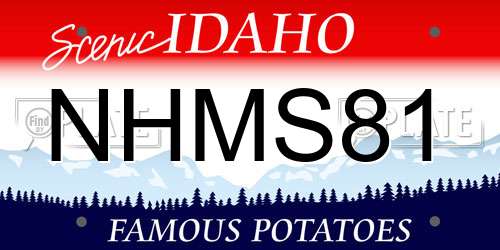 NHMS81 Idaho License Plate