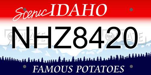 NHZ8420 Idaho License Plate