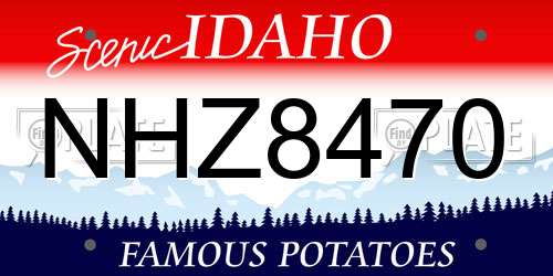 NHZ8470 Idaho License Plate