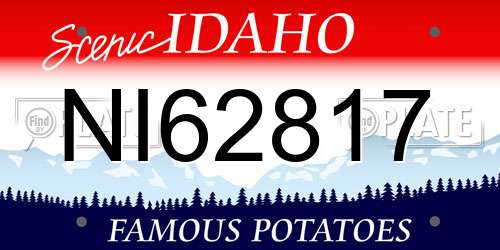 NI62817 Idaho License Plate