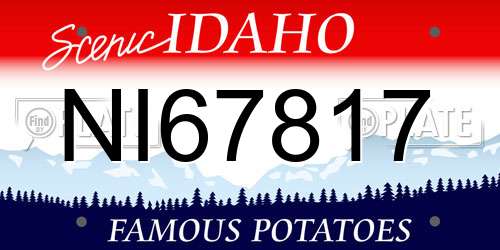 NI67817 Idaho License Plate