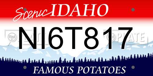 NI6T817 Idaho License Plate