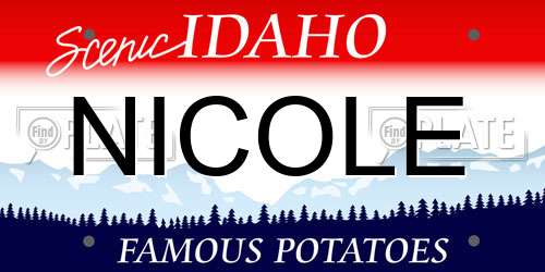 NICOLE Idaho License Plate