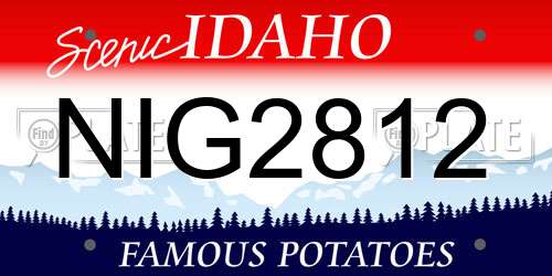 NIG2812 Idaho License Plate