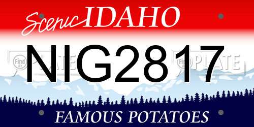 NIG2817 Idaho License Plate