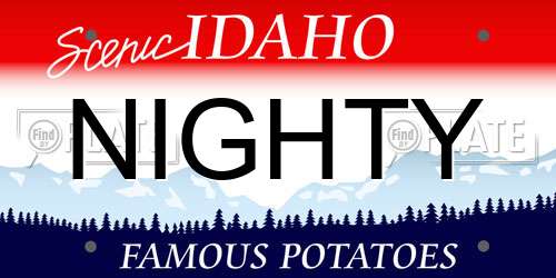 NIGHTY Idaho License Plate