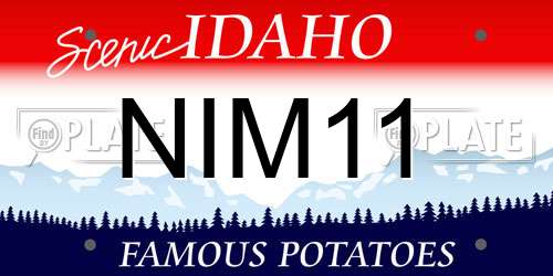 NIM11 Idaho License Plate