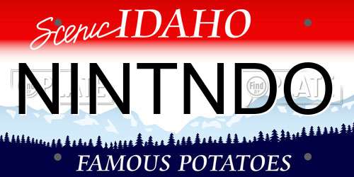 NINTNDO Idaho License Plate