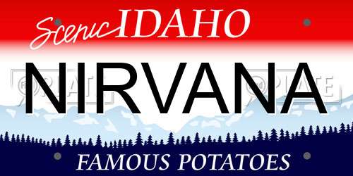 NIRVANA Idaho License Plate