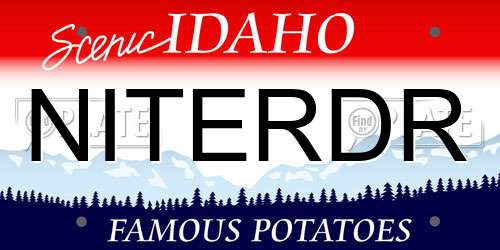 NITERDR Idaho License Plate