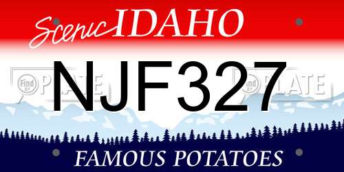 NJF327 Idaho License Plate