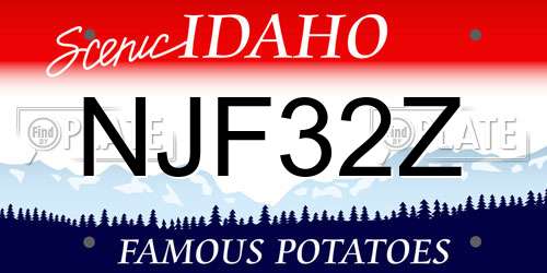 NJF32Z Idaho License Plate