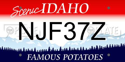 NJF37Z Idaho License Plate