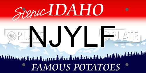 NJYLF Idaho License Plate