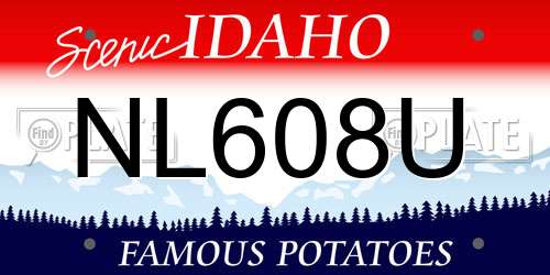 NL608U Idaho License Plate