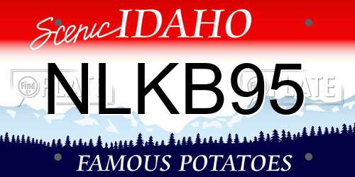 NLKB95 Idaho License Plate