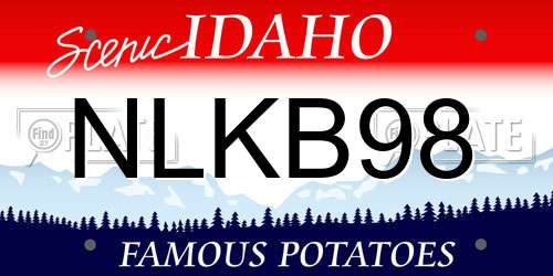 NLKB98 Idaho License Plate