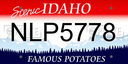 NLP5778 Idaho License Plate