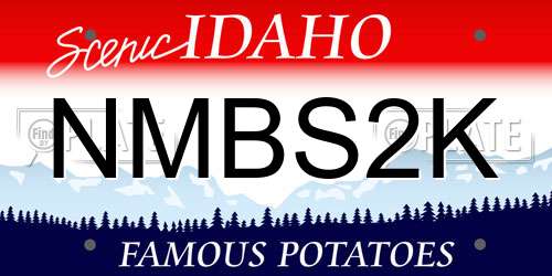 NMBS2K Idaho License Plate