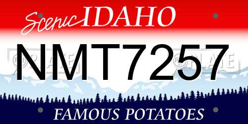 NMT7257 Idaho License Plate
