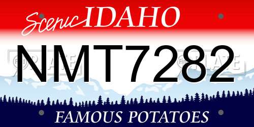 NMT7282 Idaho License Plate
