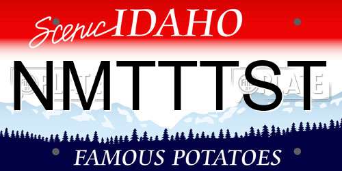 NMTTTST Idaho License Plate