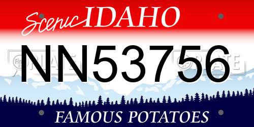 NN53756 Idaho License Plate