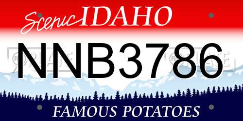 NNB3786 Idaho License Plate
