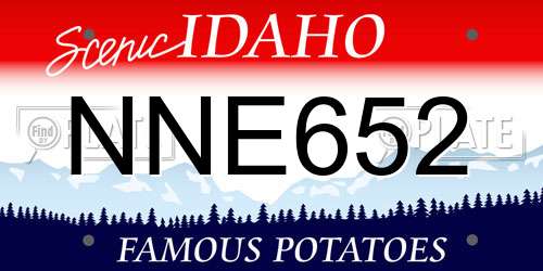 NNE652 Idaho License Plate