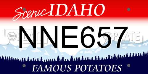 NNE657 Idaho License Plate