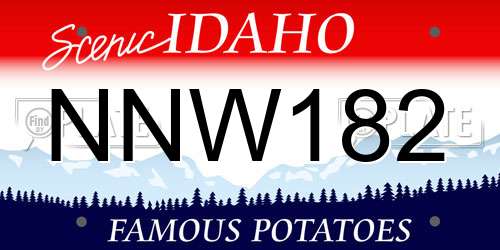 NNW182 Idaho License Plate