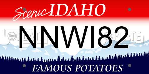 NNWI82 Idaho License Plate