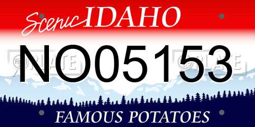 NO05153 Idaho License Plate
