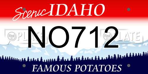 NO712 Idaho License Plate