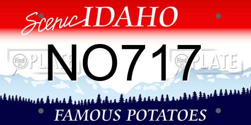NO717 Idaho License Plate