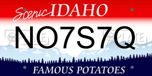 NO7S7Q Idaho License Plate