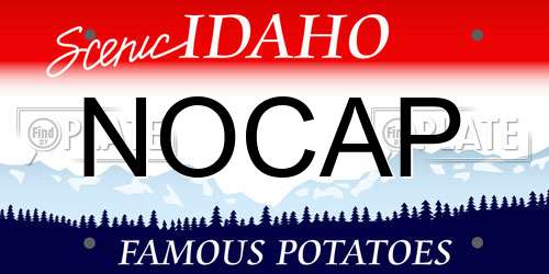 NOCAP Idaho License Plate
