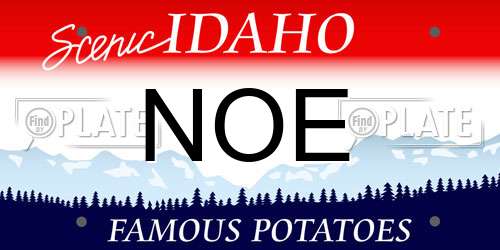 NOE Idaho License Plate