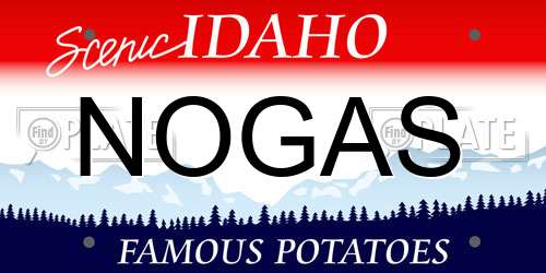 NOGAS Idaho License Plate