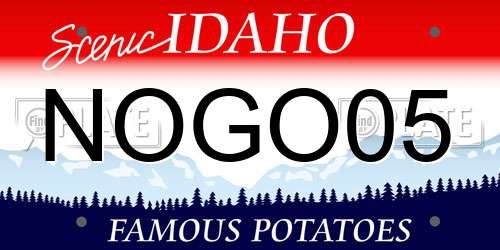 NOGO05 Idaho License Plate