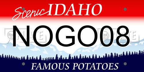 NOGO08 Idaho License Plate