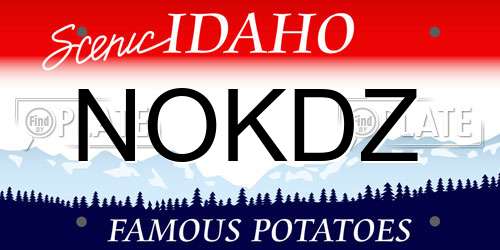 NOKDZ Idaho License Plate
