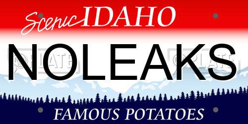 NOLEAKS Idaho License Plate