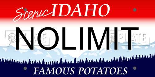 NOLIMIT Idaho License Plate