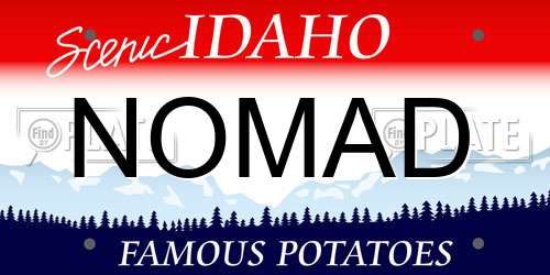 NOMAD Idaho License Plate