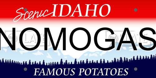 NOMOGAS Idaho License Plate