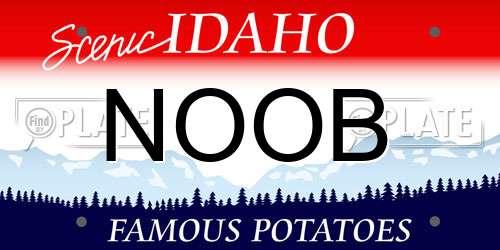 NOOB Idaho License Plate